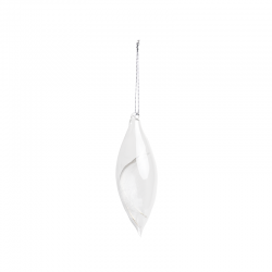 Pendente em Vidro Transparente com Pena 15cm - Goodwill GOODWILL GWP37453