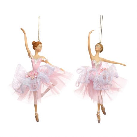 Adorno Bailarina Tul y Lentejuelas 18cm - The Art of Ballet Blanco Y Rosa - Goodwill GOODWILL GWTR19096
