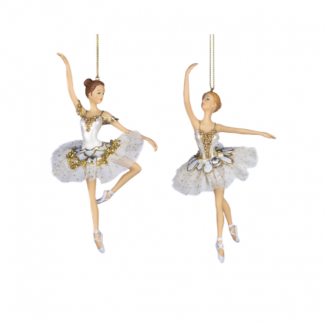 Ornamento Bailarina Delft em Tule 19cm - Cotton Candy Carnival Branco E Azul Claro - Goodwill GOODWILL GWTR20443