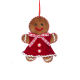 Gingerbread Boy or Girl Ornament 12cm - Gingerbread Town Brown And Red - Goodwill GOODWILL GWSA45710