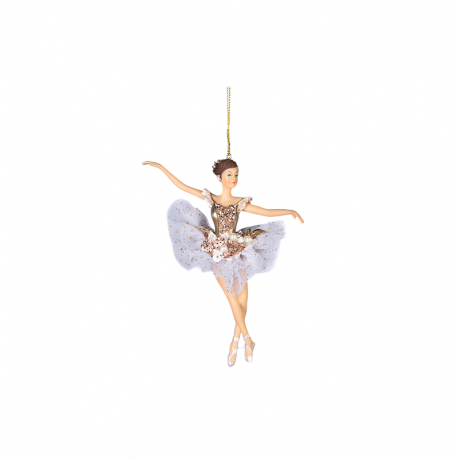Pearl and Tulle Ballerina Ornament White and Champagne 19cm - The Art of Ballet - Goodwill GOODWILL GWTR20580