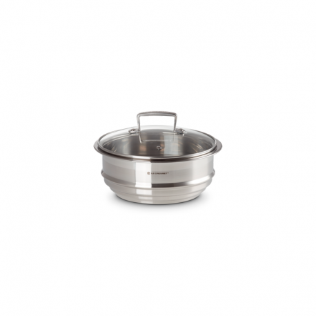 Multi-steamer with Glass Lid 20cm - Classic Steel - Le Creuset LE CREUSET LC96201900001000