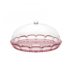 Prato para Bolo com Campânula Rosa Flamingo - Vanity - Guzzini