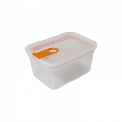 Recipiente Retangular 1L Laranja - Pull Box Chef Cinza - Omada OMADA OMM5812AR2