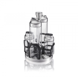 Galheteiro e Conjunto para Especiarias 5 Peças - Kippo Transparente - Gefu GEFU GF33734