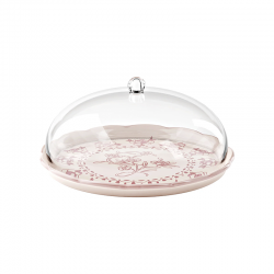 Cake Stand with Dome Dusty Pink - Josephine - Guzzini