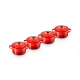 Stoneware Set of 4 Petite Casseroles 250ml Cerise - Le Creuset LE CREUSET LC79212100600100