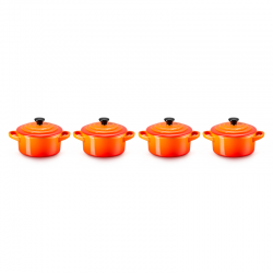 Set 4 Mini Cocottes Grés 250ml Volcanico - Le Creuset