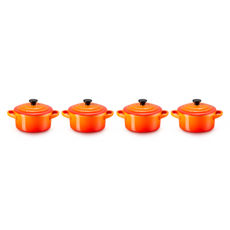 Stoneware Set of 4 Petite Casseroles 250ml Volcanic - Le Creuset LE CREUSET LC79212100900100