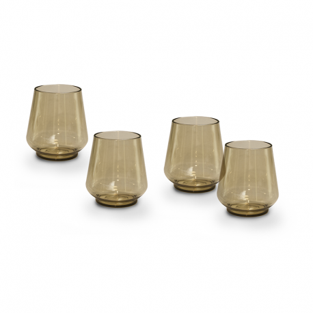 Juego de 4 Vasos de Agua Ámbar 350ml - Pangea - Omada OMADA OMM5543TE