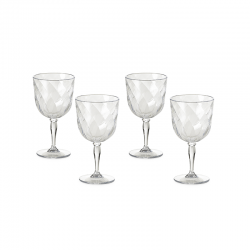 Conjunto de 4 Copos Vinho Transparente - Diamond - Omada OMADA OMM5343TR
