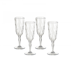 Conjunto de 4 Flutes Transparente - Diamond - Omada OMADA OMM5344TR