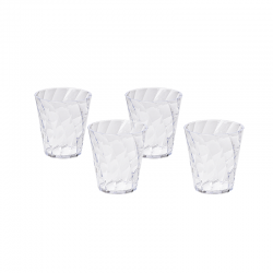 Set of 4 Transparent Low Tumblers - Diamond - Omada OMADA OMM5363TR