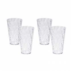 Conjunto de 4 Copos Altos Transparente - Diamond - Omada OMADA OMM5364TR