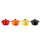 Set 4 Mini Cocottes 250ml Cerise, Vulcânico, Preto e Soleil - Le Creuset LE CREUSET LC79212105129100