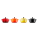Set 4 Petite Casseroles 250ml Cerise, Volcanic, Black and Soleil - Le Creuset LE CREUSET LC79212105129100