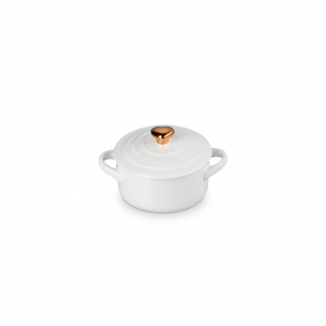 Petite Casserole White with Gold Heart Knob - L'Amour - Le Creuset LE CREUSET LC81901100100303