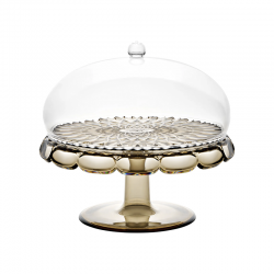 Small Cake Stand with Dome Smoke - Vanity - Guzzini GUZZINI GZ131901STE282