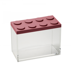 Recipiente Retangular Modular 2L Vermelho - Brickstore - Omada OMADA OMM6422RO