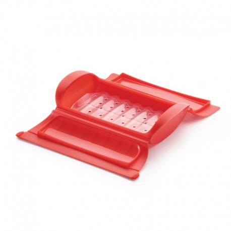 Steam Case With Draining Tray 1-2Pers Red - Lekue LEKUE LK3404600R10U004