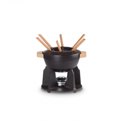 Cast Iron Fondue Set Luxe 2L Black - Le Creuset LE CREUSET LC60612000000460