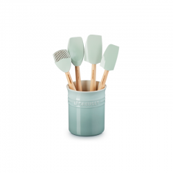Bote y Juego 4 Espátulas - Sea Salt - Le Creuset LE CREUSET LC69003007170003