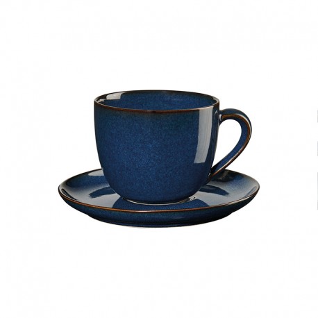 Taza Cappuccino con Platillo 230ml Azul Medianoche – Saisons - Asa Selection ASA SELECTION ASA27130119