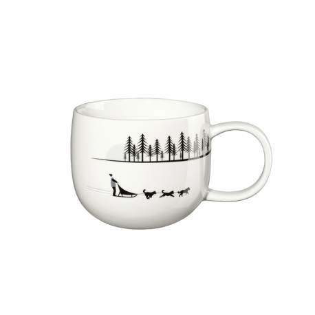 400ml Sled Dogs Mug - Joy Snow Tracks White - Asa Selection ASA SELECTION ASA16870286