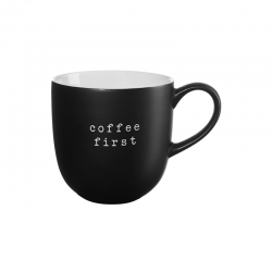 Caneca 'Coffee First' 350ml - Hey! Preto - Asa Selection ASA SELECTION ASA17064277