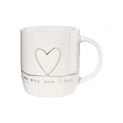 Caneca Ø8,7cm To The One I Love - Linia Branco - Asa Selection