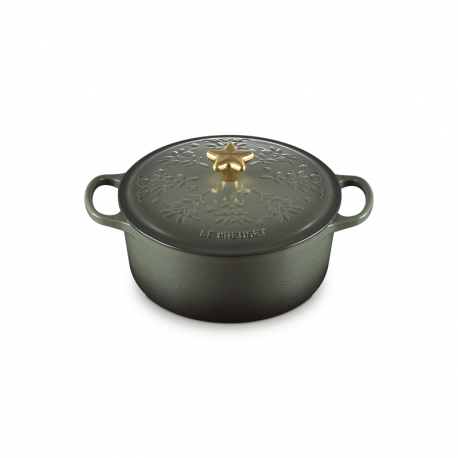 Round Casserole with Gold Star Knob 24cm Thyme - Holly - Le Creuset LE CREUSET LC21886241734469