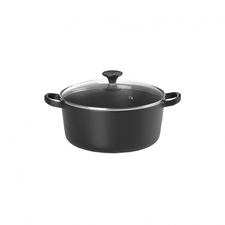 Cocotte Redonda com Tampa em Vidro 22cm - Preto - Le Creuset LE CREUSET LC27001220000461