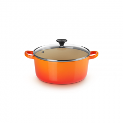 Cocotte Redonda Tapa en Vidrio 22cm - Volcanico - Le Creuset LE CREUSET LC27001220902461