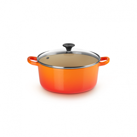 Round Casserole with Glass Lid 22cm - Volcanic - Le Creuset LE CREUSET LC27001220902461