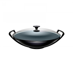 Wok com Tampa de Vidro 36cm Preto Mate - Collection - Le Creuset LE CREUSET LC25304360000460