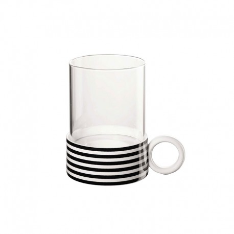 TeaLight Holder Stripes ø8,4cm - New Memphis White And Black - Asa Selection ASA SELECTION ASA86135086