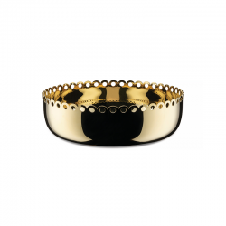 Round Basket 21cm Brass - Edges Gold - Alessi