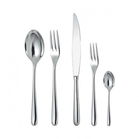 Cutlery Set 5 Pieces - Caccia Silver - Alessi ALESSI ALESLCD01S5