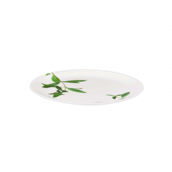 Prato de Sobremesa Ø21cm - Leaves Branco E Verde - Asa Selection ASA SELECTION ASA1905313