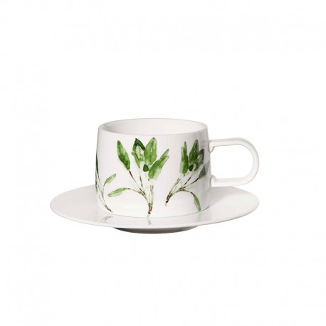 Cup with Saucer - Muga Sage White And Green - Asa Selection ASA SELECTION ASA29062085
