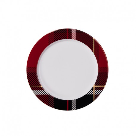 Plate with Rim Red - Tartan - Asa Selection ASA SELECTION ASA29215090