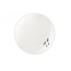 Dessert Plate Heart in the Snow - Joy Snow Tracks White - Asa Selection ASA SELECTION ASA16843286