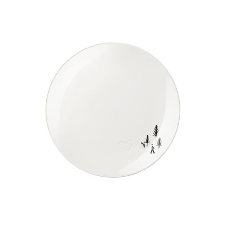 Dessert Plate Heart in the Snow - Joy Snow Tracks White - Asa Selection ASA SELECTION ASA16843286