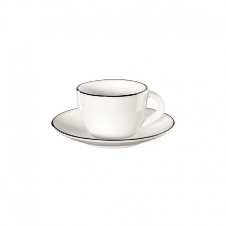 Taza para Expreso Con Platillo - Ligne Noire Blanco - Asa Selection ASA SELECTION ASA1930113