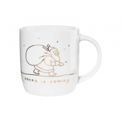 Caneca Ø8,7cm Santa is Coming - Linia Branco - Asa Selection