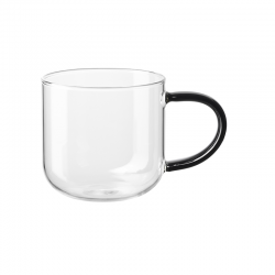 Mug Glass 400ml with Handle Black - Coppa Glass - Asa Selection ASA SELECTION ASA20060490