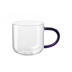 Caneca Vidro 400ml com Pega Azul - Coppa Glass - Asa Selection ASA SELECTION ASA20060492