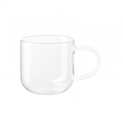 Taza Vidrio 400ml con Asa Blanco - Coppa Glass - Asa Selection ASA SELECTION ASA20060493