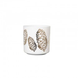 Linterna Pine Cones ø8,8cm - Xmas Blanco Y Dorado - Asa Selection ASA SELECTION ASA10131426
