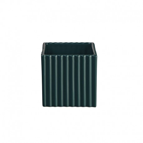 Planter with Grooves 10Cm - Quadro Petrol - Asa Selection ASA SELECTION ASA46101121